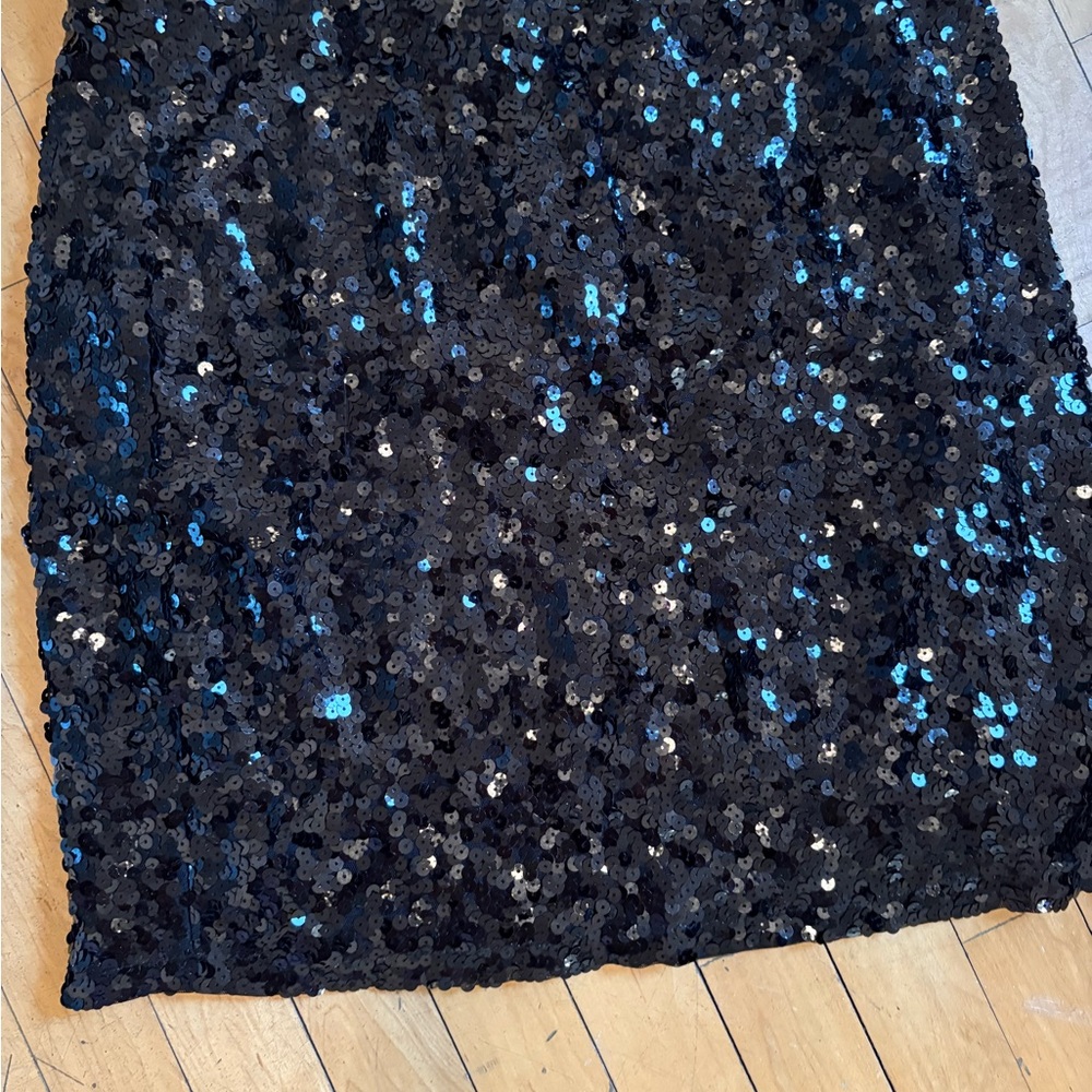 Sequin Mini Skirt - Black